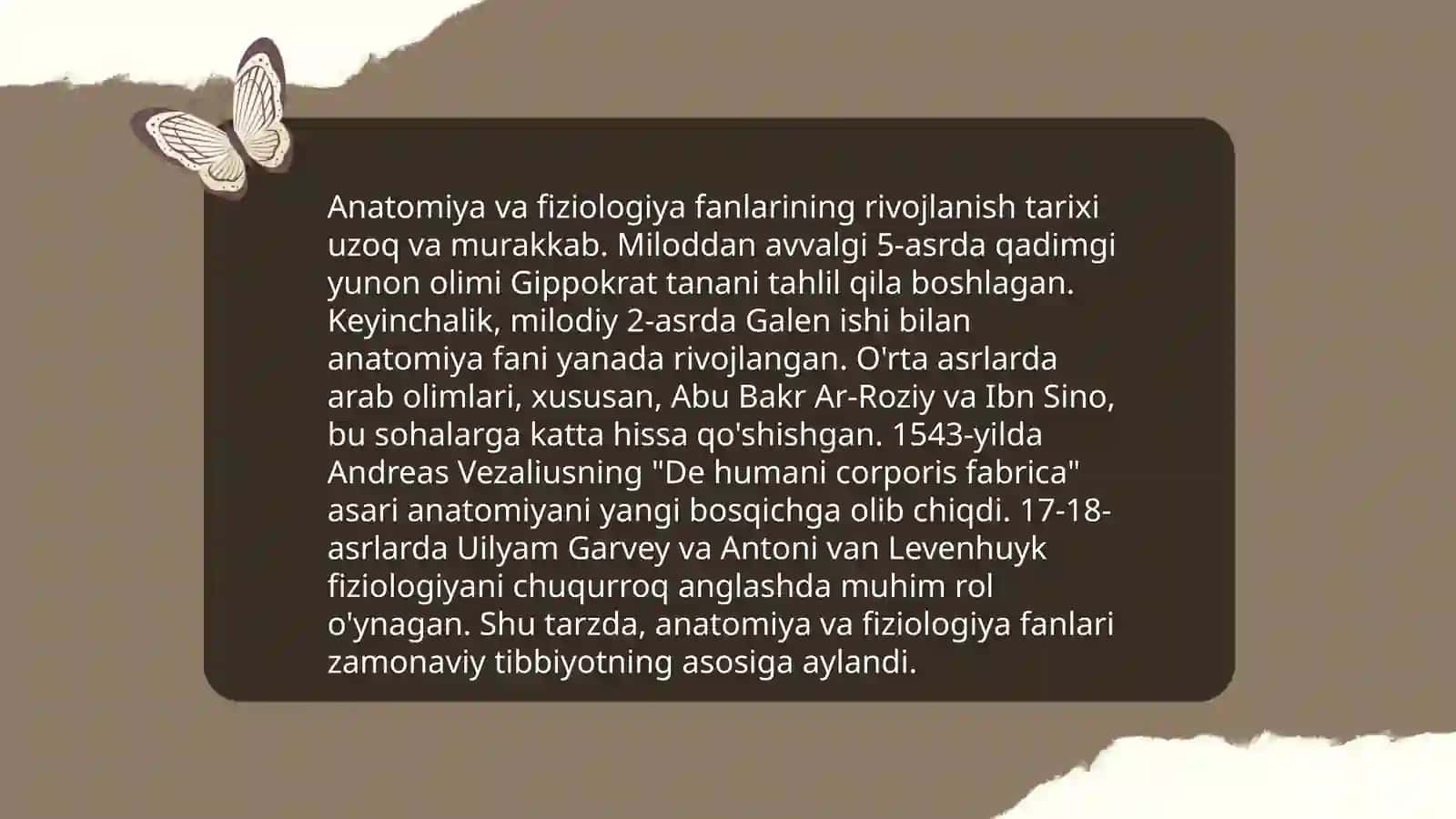 Anatomiya va fiziologiya fanining qisqacha tarixiy ocherki 3