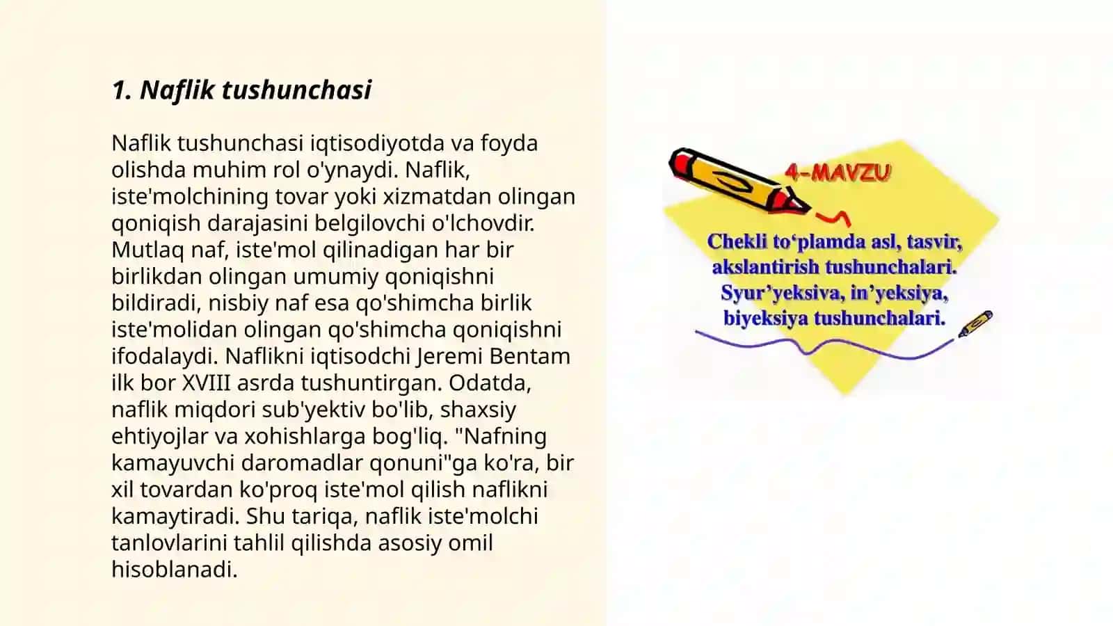 Naflik va chekli naflik 3