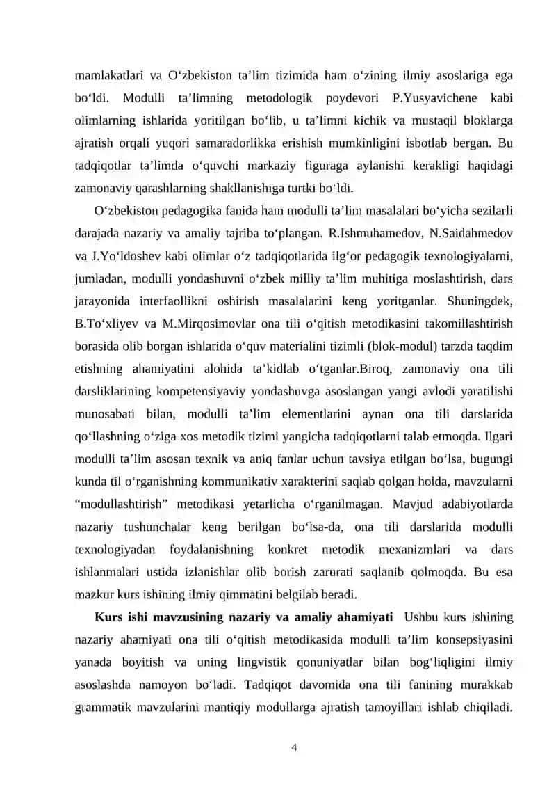 Ona tilini o‘qitishda modulli ta’lim elementlaridan foydalanish 3