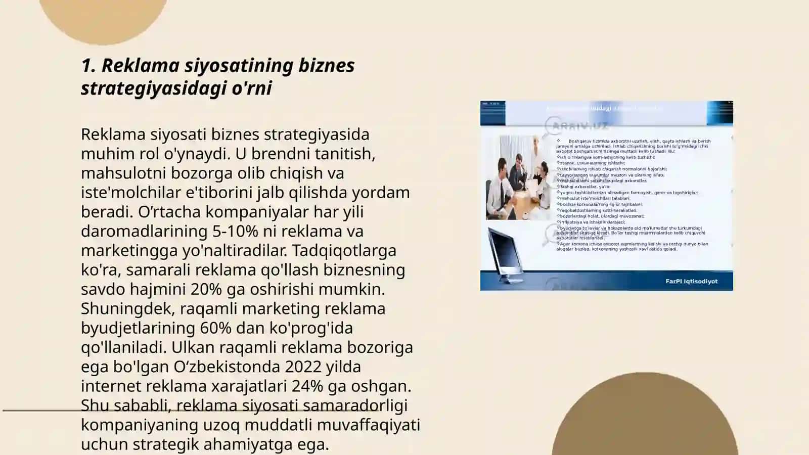 Reklama siyosati biznesda 3