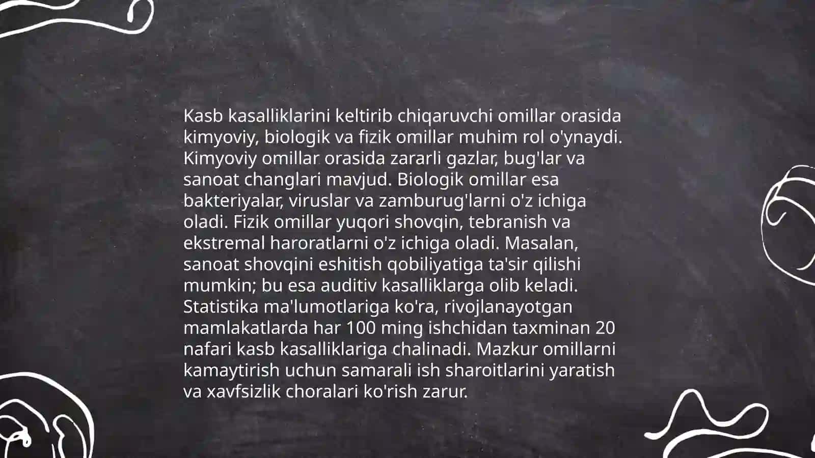 Kasb kasaliklarini kelib chiqishi sabablari va ularning profilaktikasi 3
