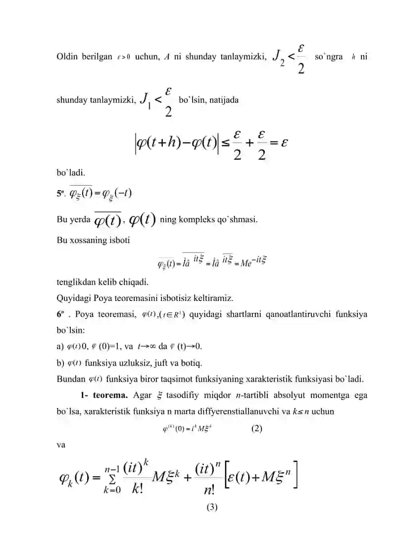 Xarakteristik funksiyalar 3