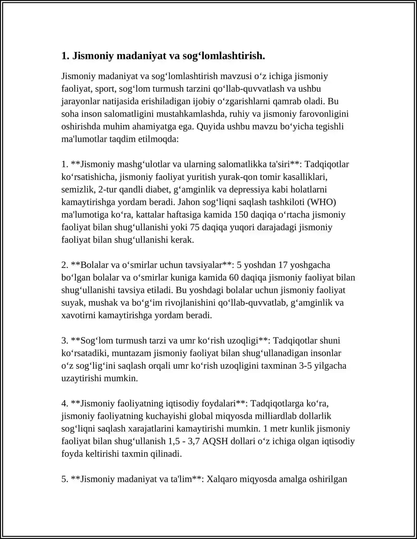 SOGʻLOMLASHTIRISH MAQSADIDA JISMONIY MADANIYAT VOSITALARIDA PROFILAKTIK MAJMUASINI TUZISH 3
