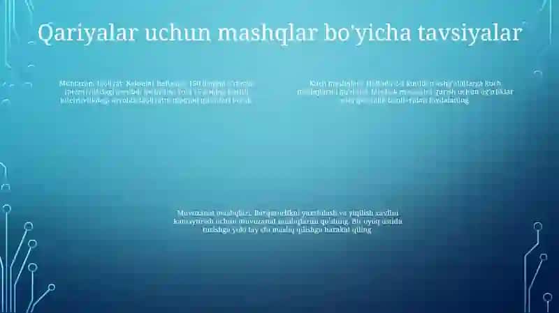 Keksayganda Ovqatlanish Va Harakatlanish Tartibi 3