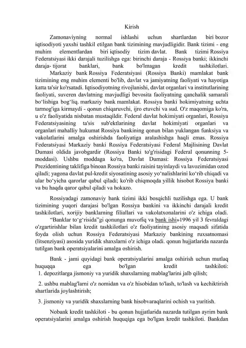 Rossiya Federatsiyasida Bank ishi 3