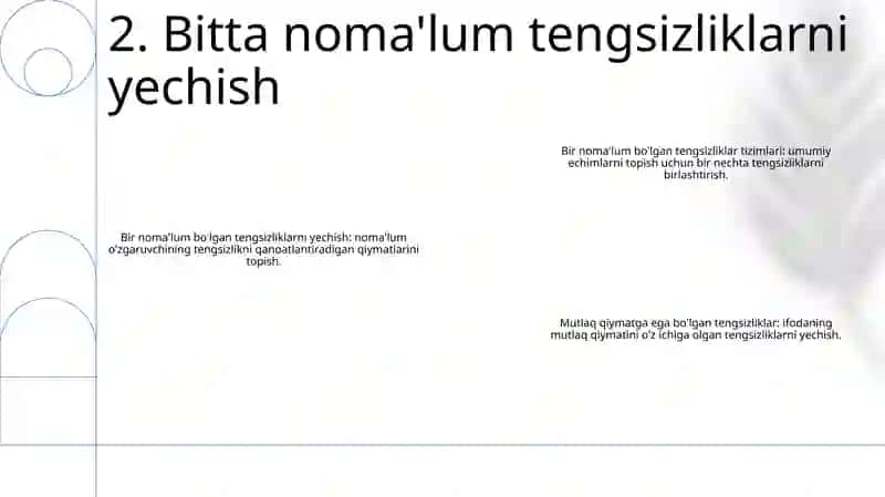 Bir Noma'Lumli Tengsizliklarni Yechish 3