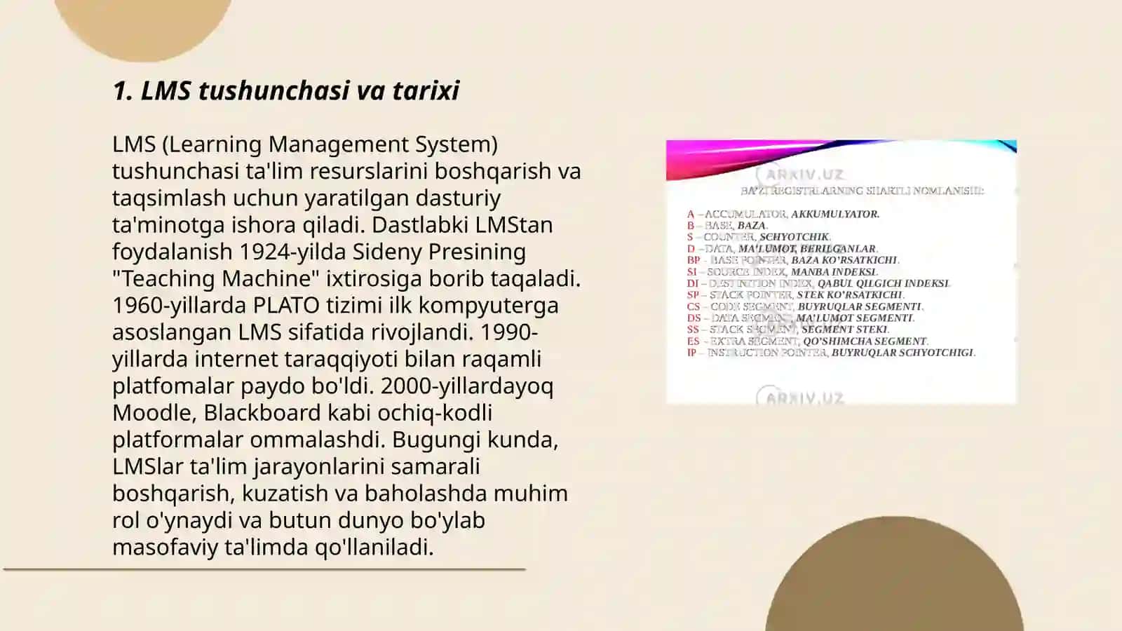 LMS turlari va ularning tasnifi 3