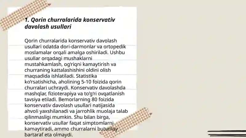 Qorin churralarida davolash usullari 3