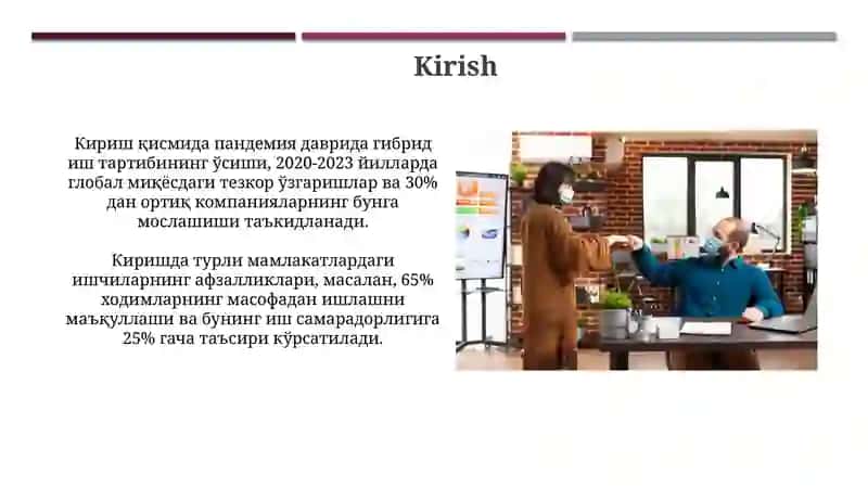 Pandemiya davrida gibrid ish shakillarini global miqyosda boshqarish strategiyalari 3