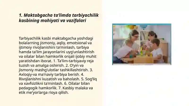 Tarbiyachilik kasbi va vazifalari 3