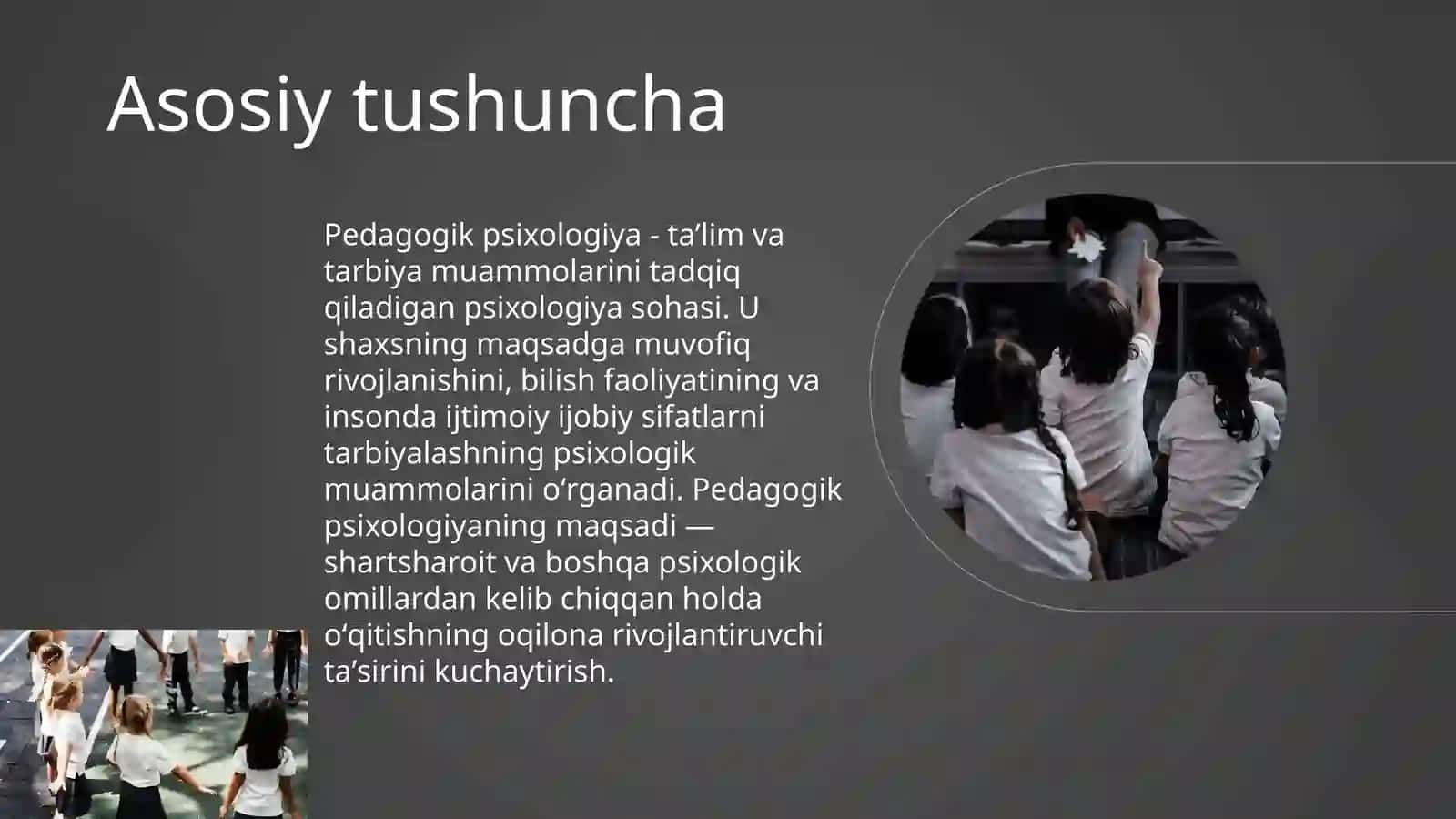 Yosh va pedagogik psixologiyada tadqiqot metodlari Asosiy tushuncha 3