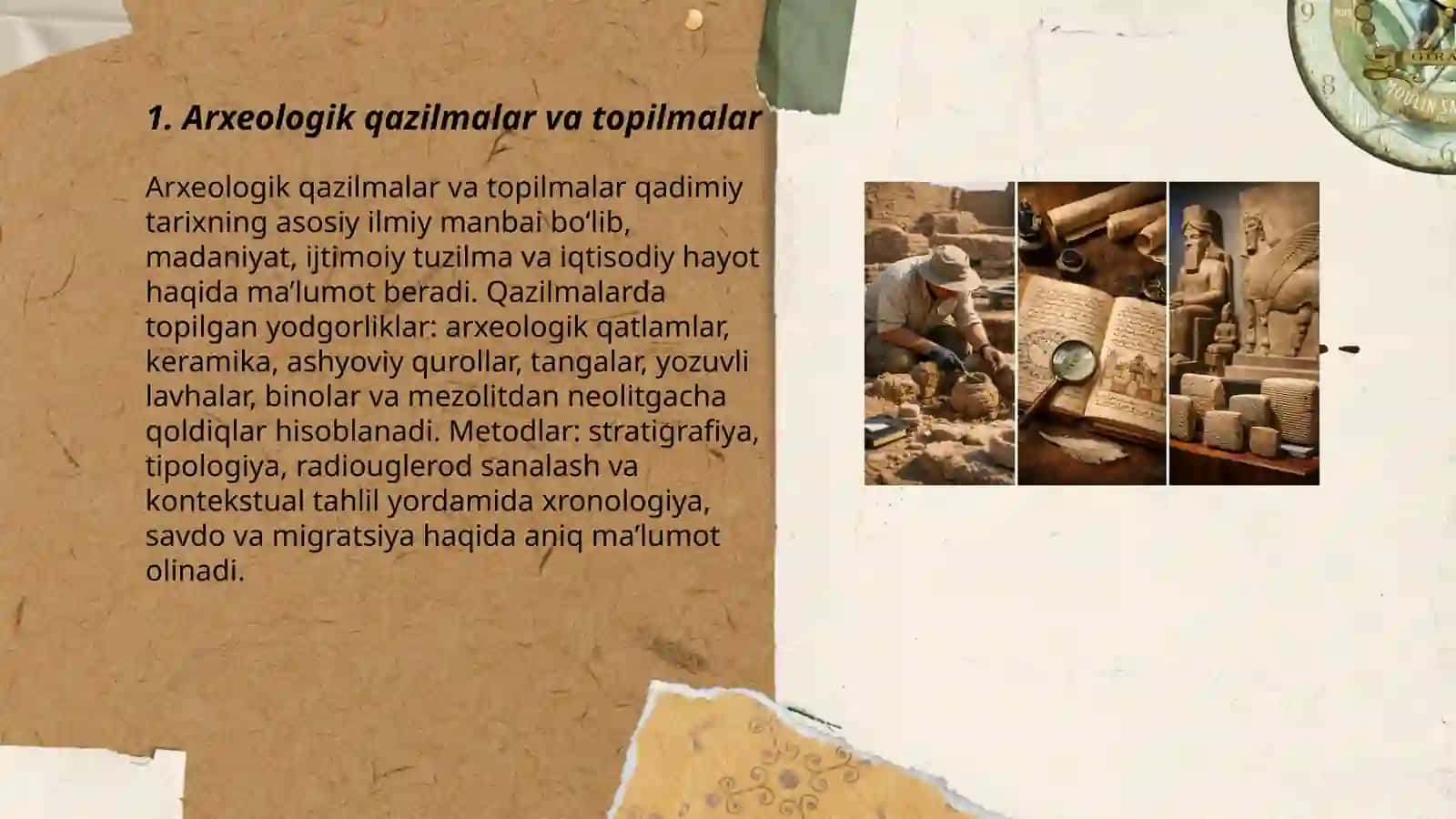 Arxeologik qazilmalar va topilmalar 3