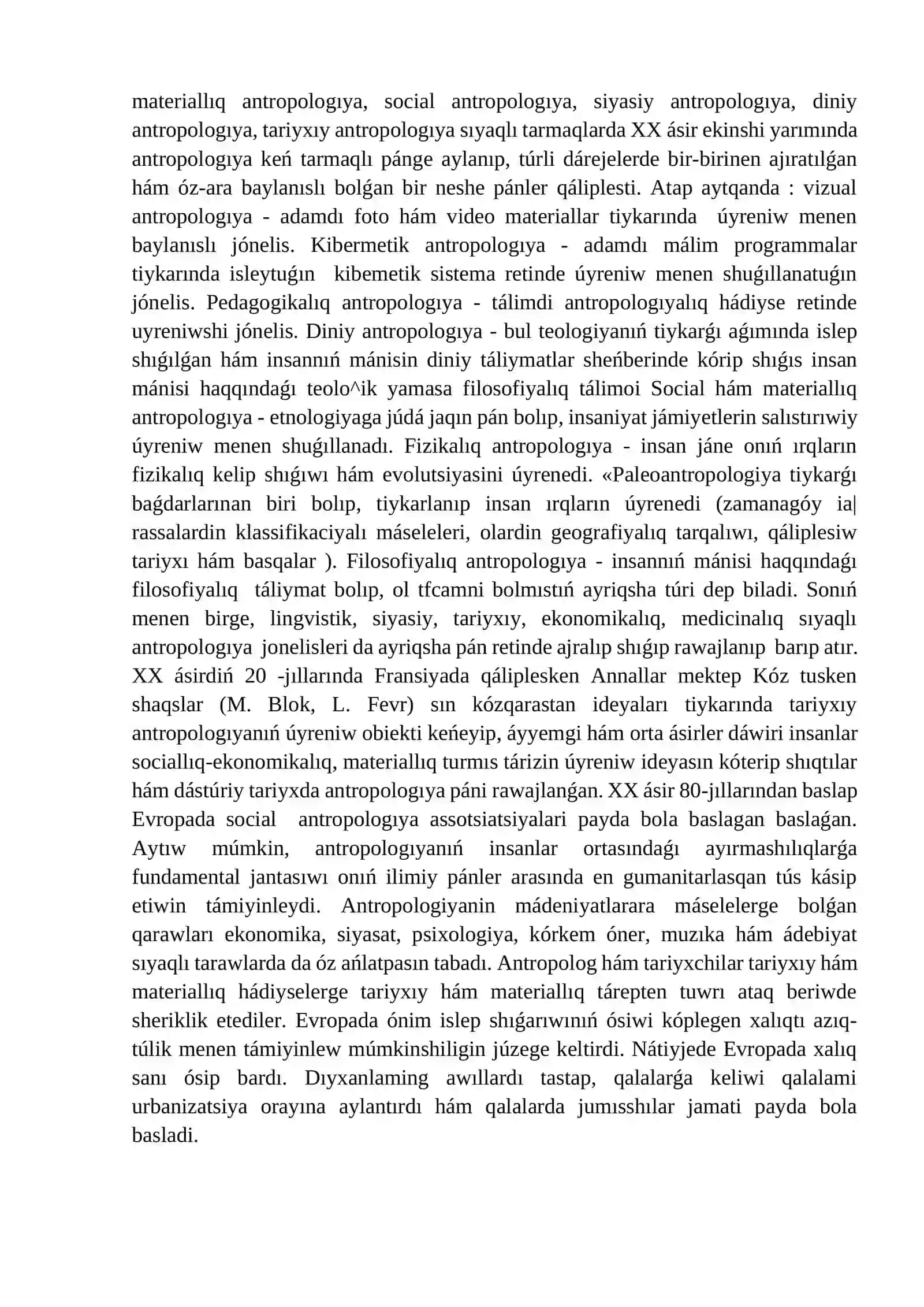 Antropogenez paninin predmeti ham waziypalari 3