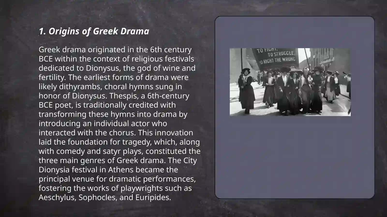 The emergence of drama in Greek literature 3