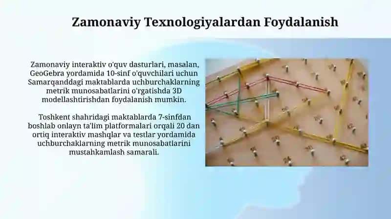Uchburchaklarda Metrik Munosabatlar Mavzusini O‘qitish Metodikasi 3
