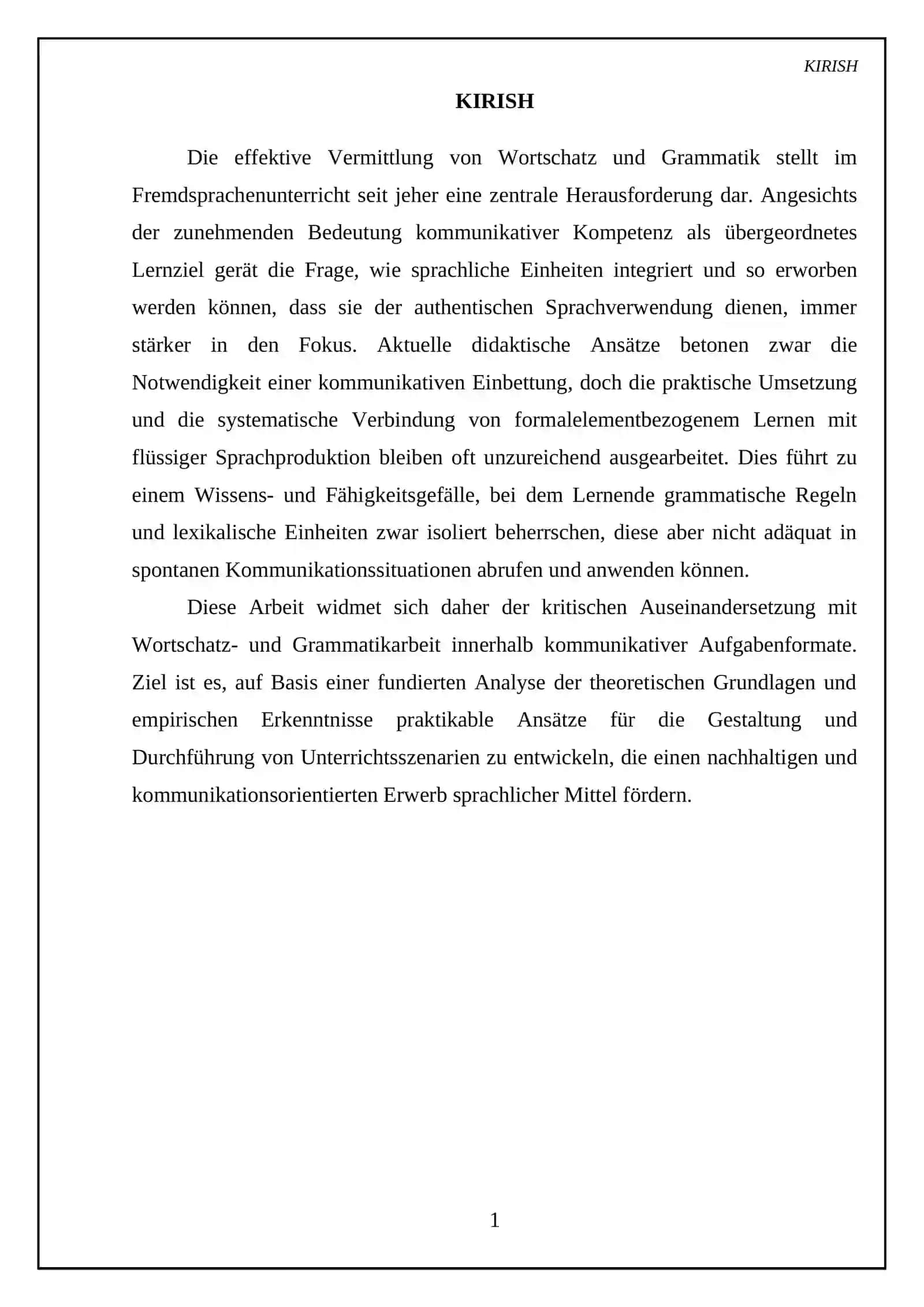 Wortschatz- und Grammatikarbeit in kommunikativen Aufgabenformaten 3