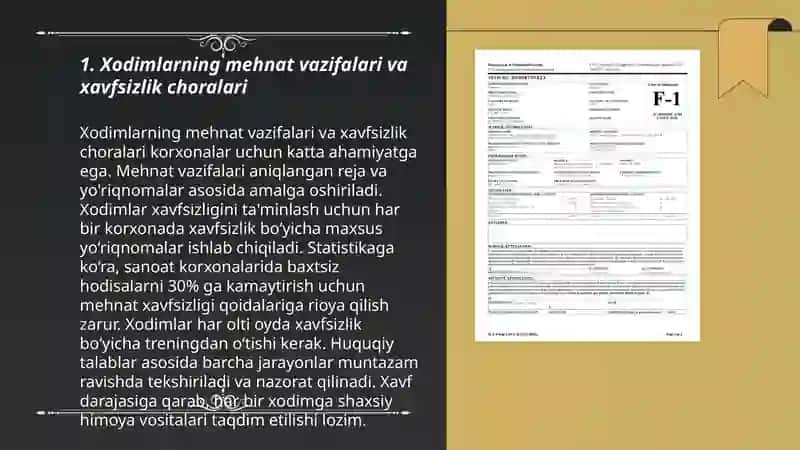 Xodimlarga ularning mehnat vazifalarini bajarish bilan bogliq xolda jarohatlanish tahlili va statiskasi 3