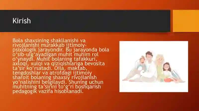 Bola rivojlanishida muhitning ta’siri 3
