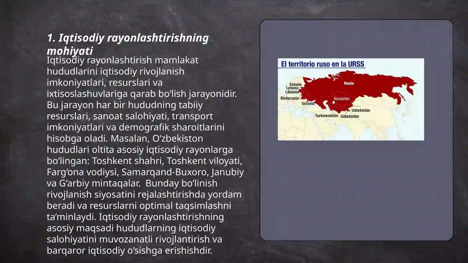 Iqtisodiy rayonlashtirishning mohiyati 3