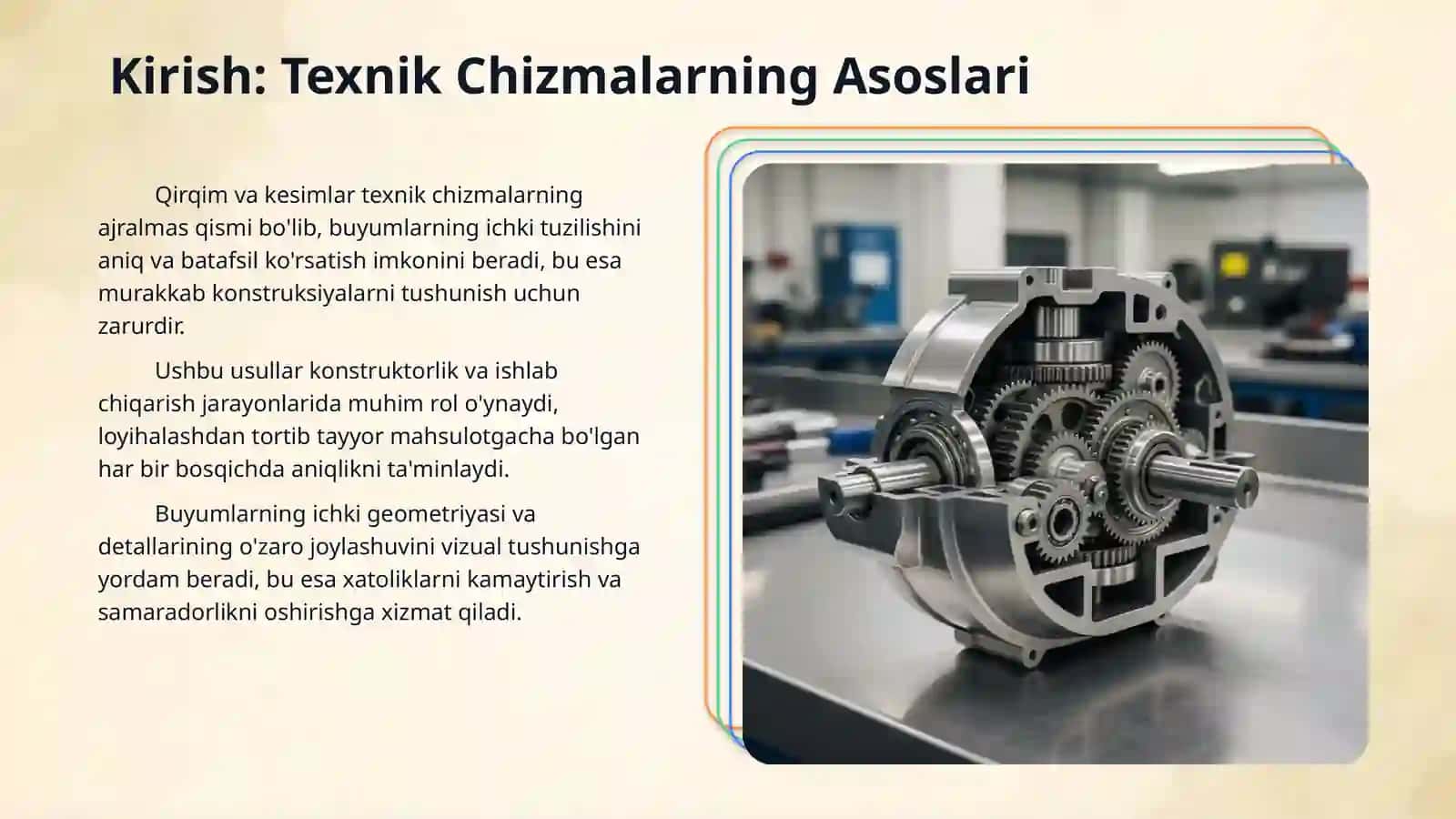 Qirqim va kesimlar. Ularning turlari va qo‘llanilishi. 3