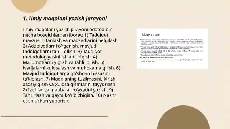 Ilmiy maqolani chop etish jarayoni bilan tanishuv 3