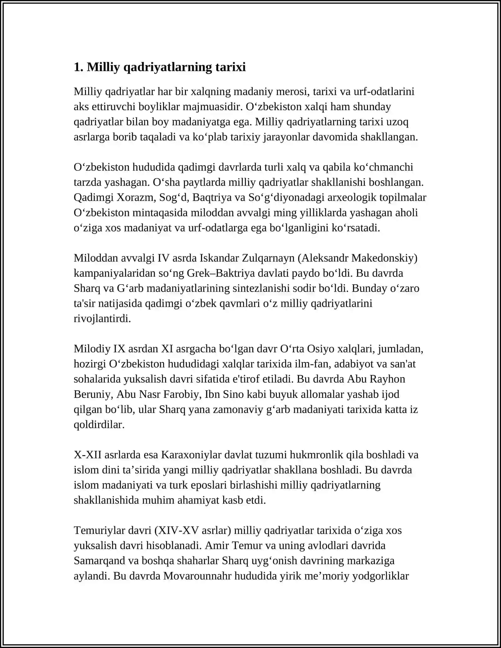 TARIX DARSLARIDA MILLIY QADRIYATLAR VA VATANPARVARLIK 3