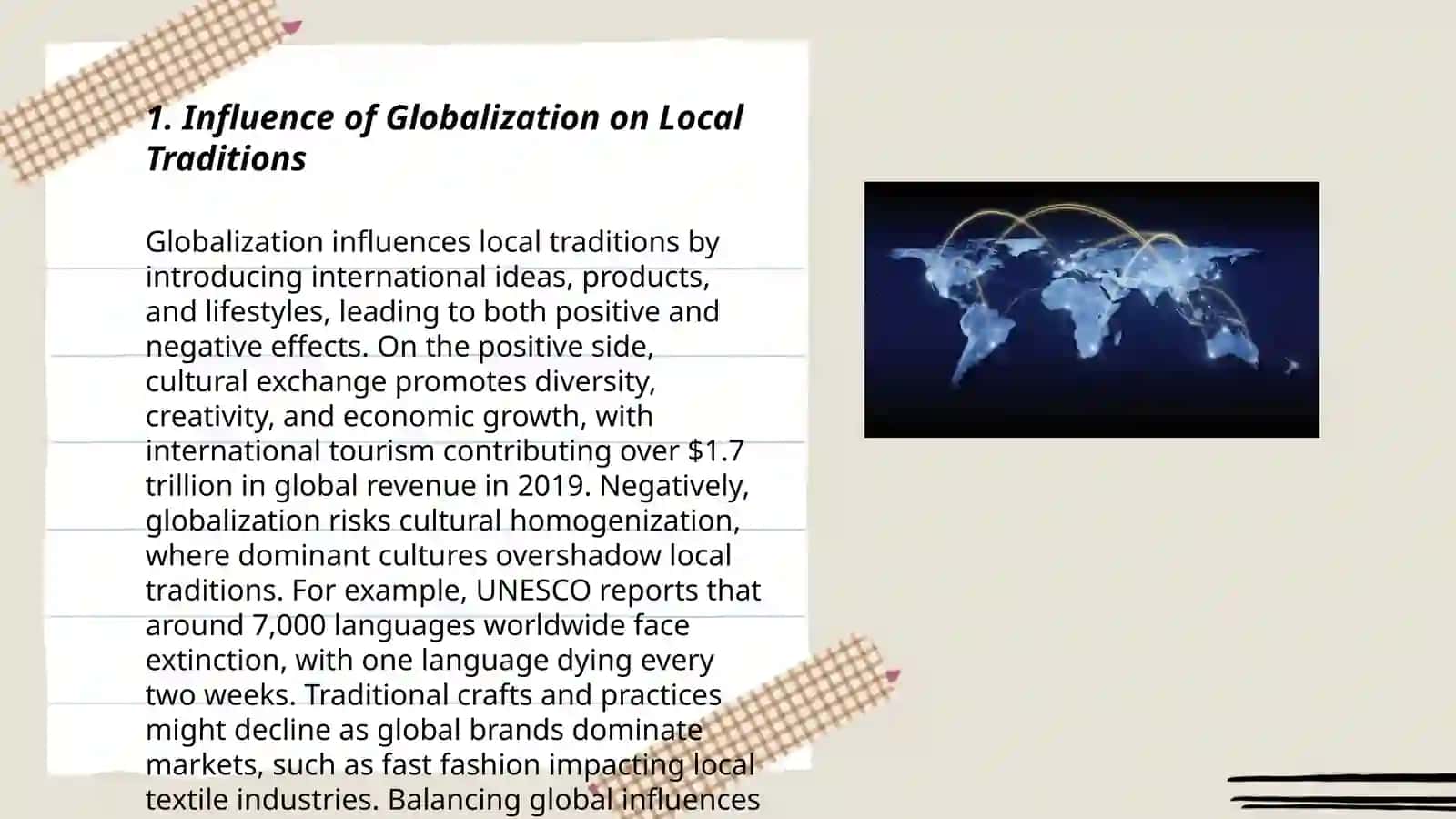 The effect of globalization to cultures 3