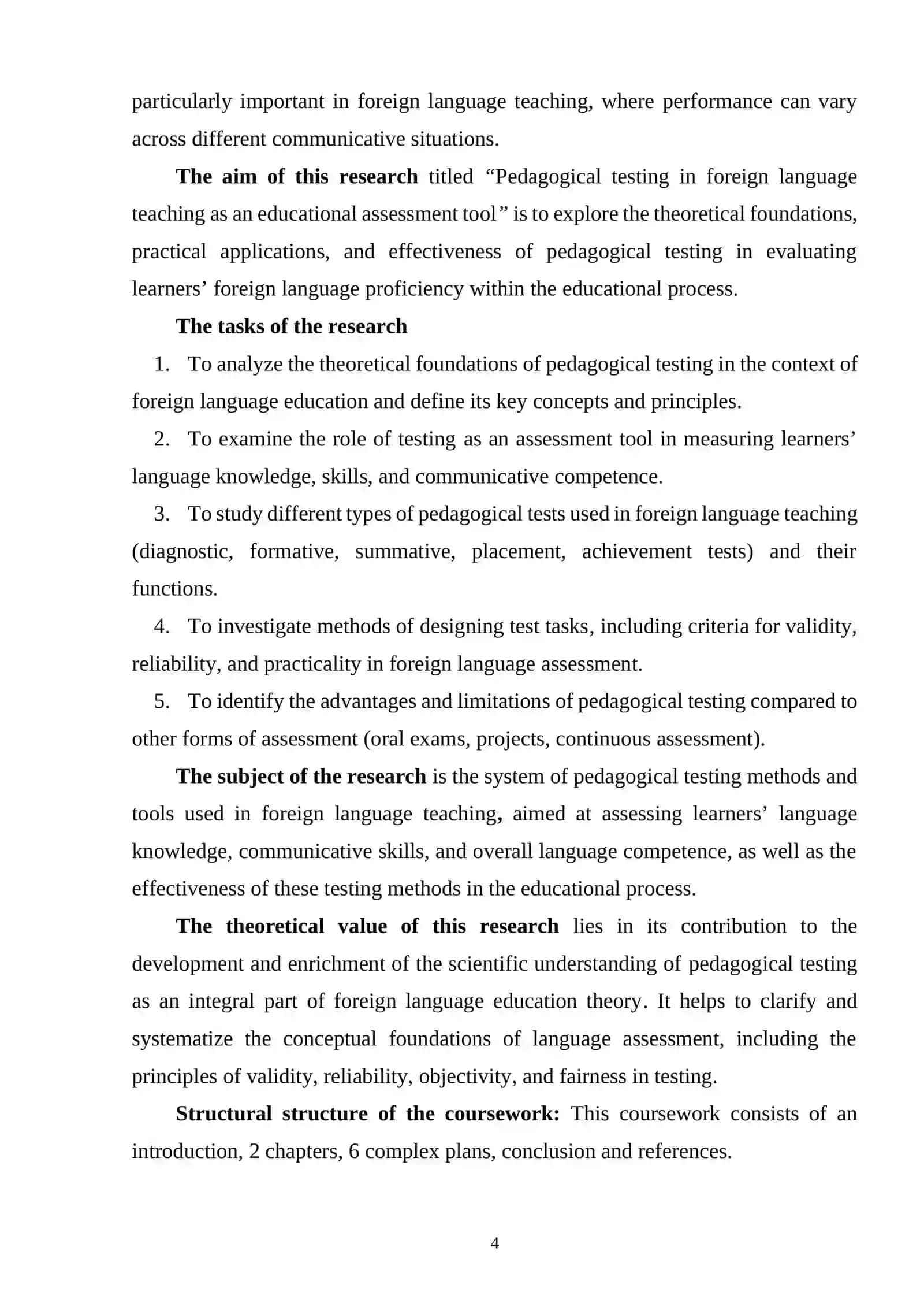 Pedagogical testing in foreign language teaching as an educational assessment tool 3