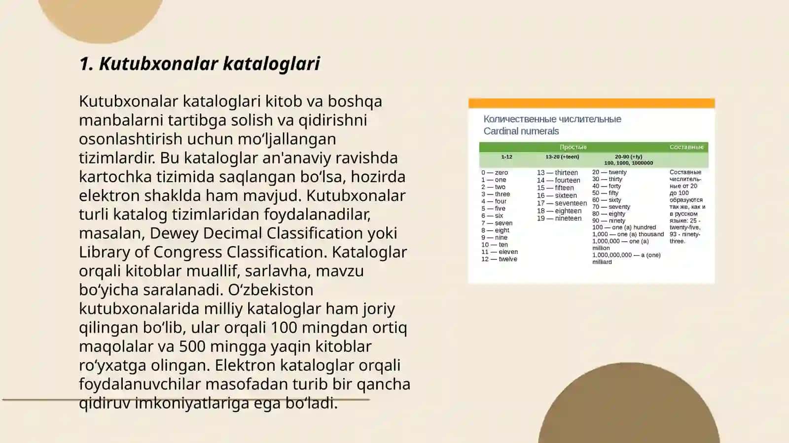 Kutubxona-axborot muassasalarining ma'lumot bibliografiya apparati.(MBA) an'anaviy va elektron shakillari 3