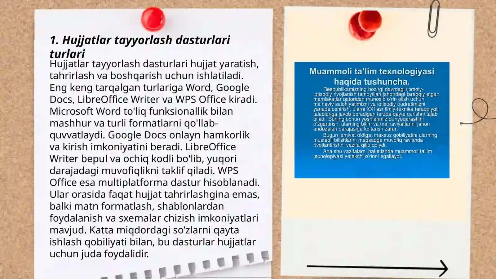 Hujjatlar tayyorlash uchun dasturiy vositalari va ulardan foydalanish tartibi 3