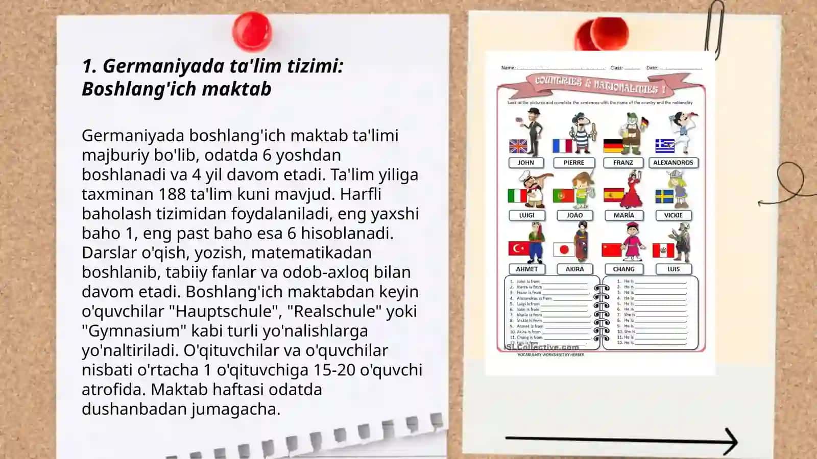 Germaniyada ta'lim tizimi: Boshlang'ich maktab 3
