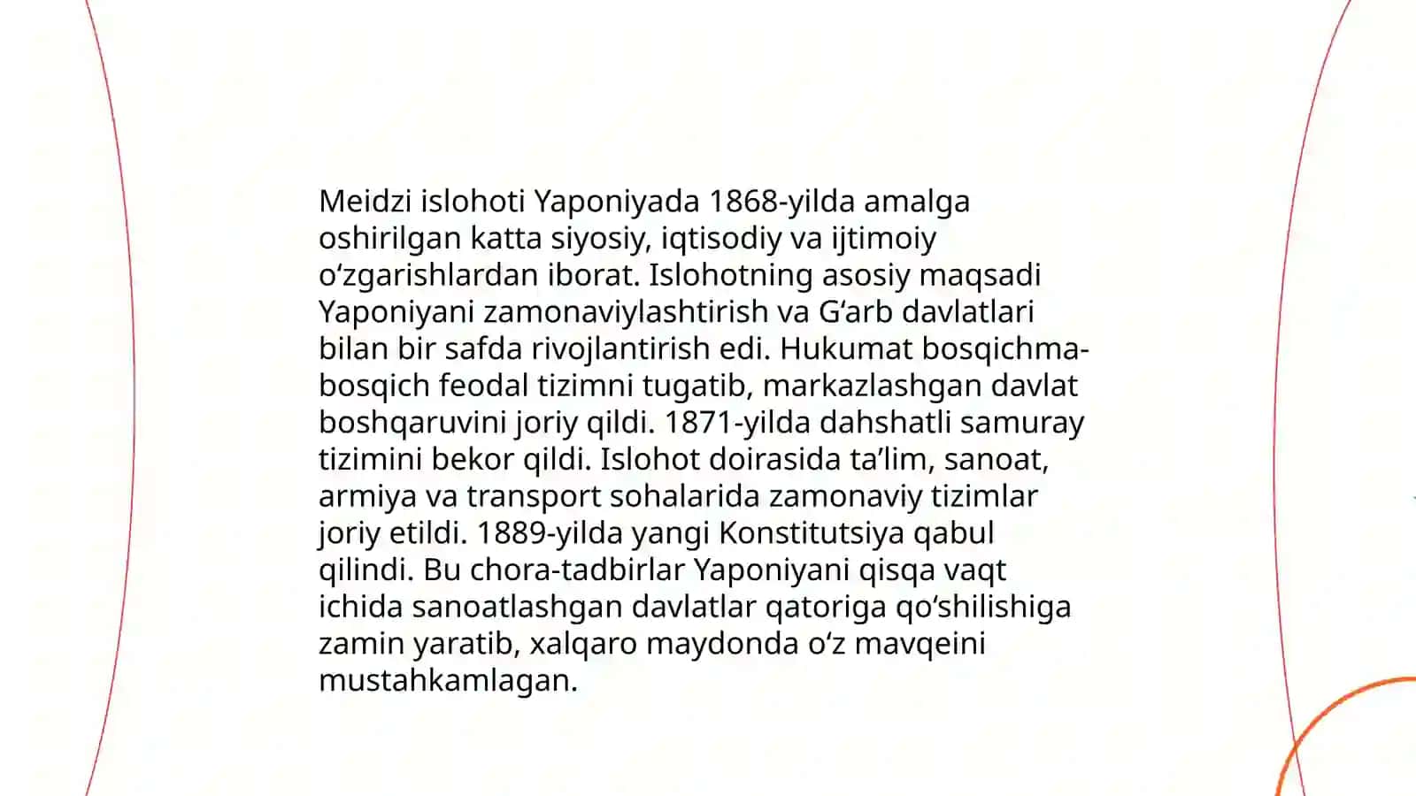 Zamonaviy Yaponiyaning paydo bo‘lishi 1868-1919 yillar 3
