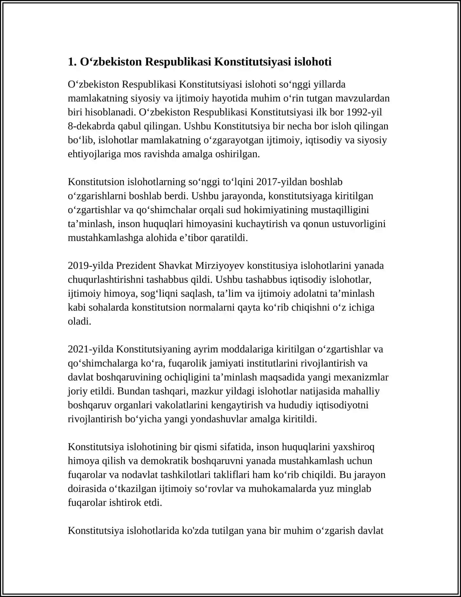 OʻZBEKISTON SIYOSIY TIZIMIDAGI OʻZGARISHLAR 3