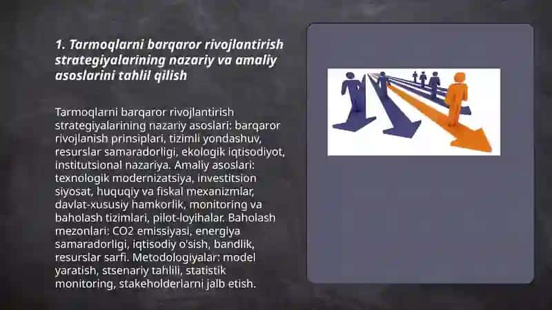 Tarmoqlarni barqaror rivojlantirish strategiyalari 3