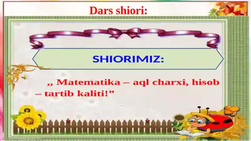 Matematika fanidan Yig'indini topish slayd 3