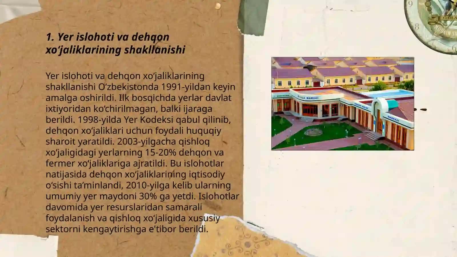 Yer islohoti va dehqon xo‘jaliklarining shakllanishi 3