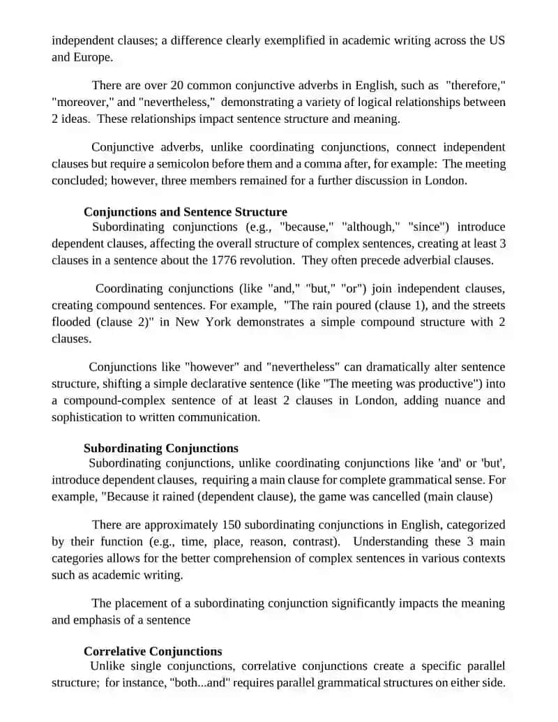 Conjunctions and their functions in English grammar 3