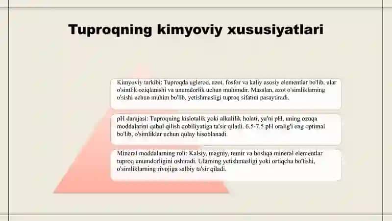 Tuproq va uning tabiiy xususiyatlari 3