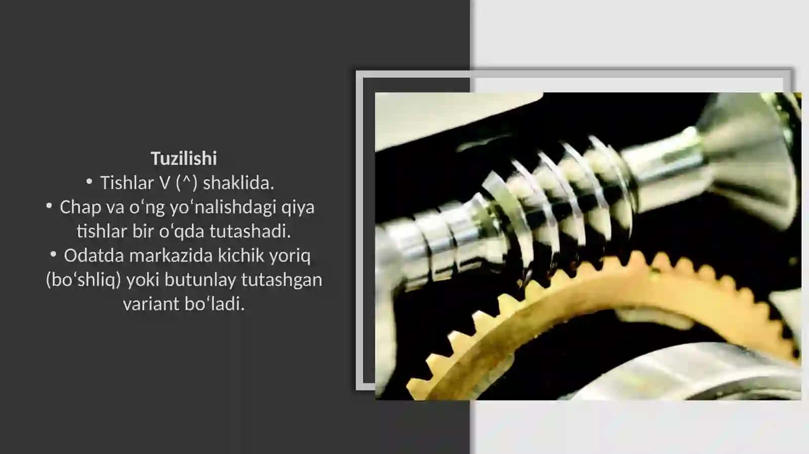 Shevron tishli silindrik uzatmalar 3