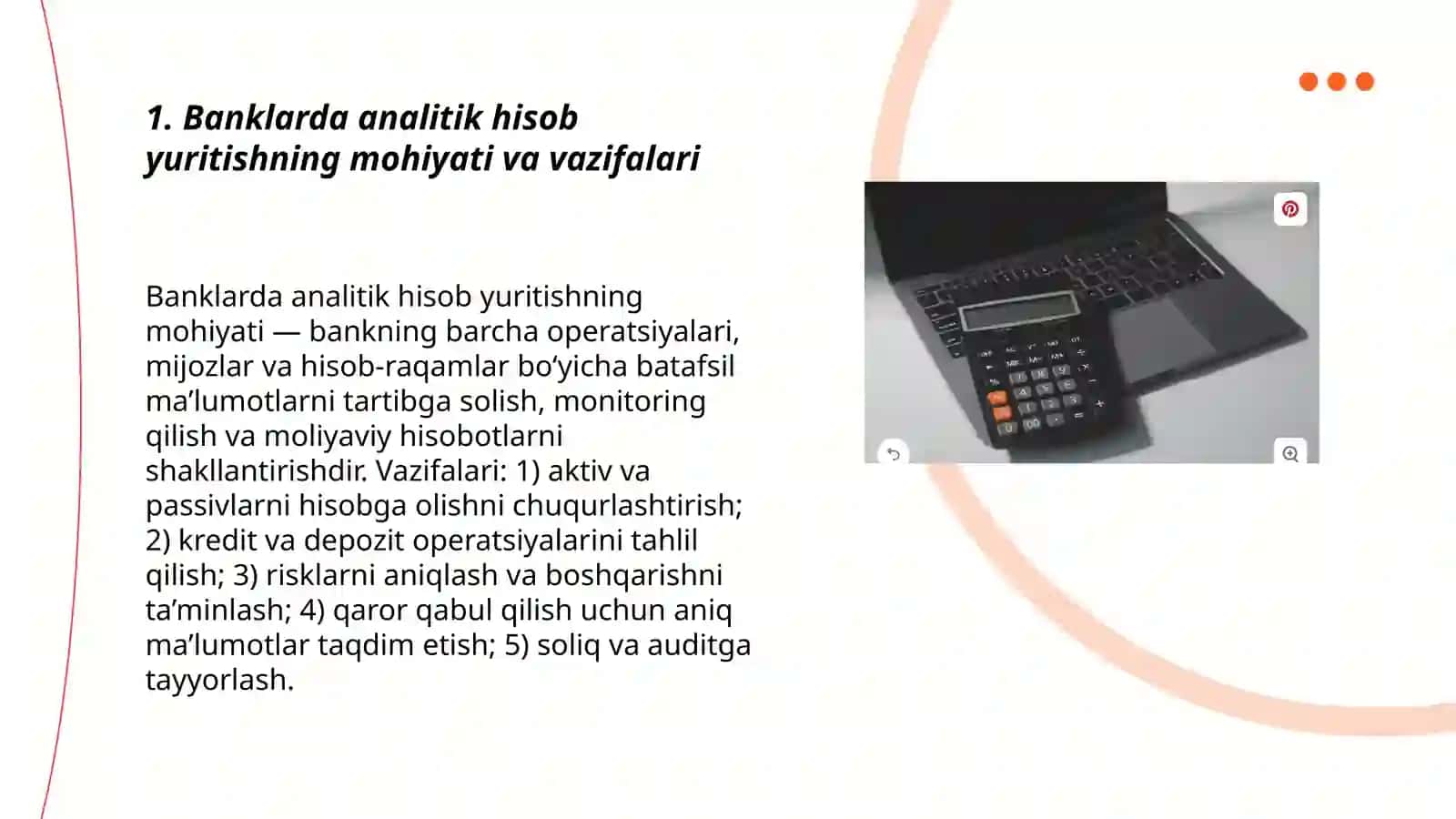 Banklarda analitik hisob yuritish va uni tashkil qilish 3