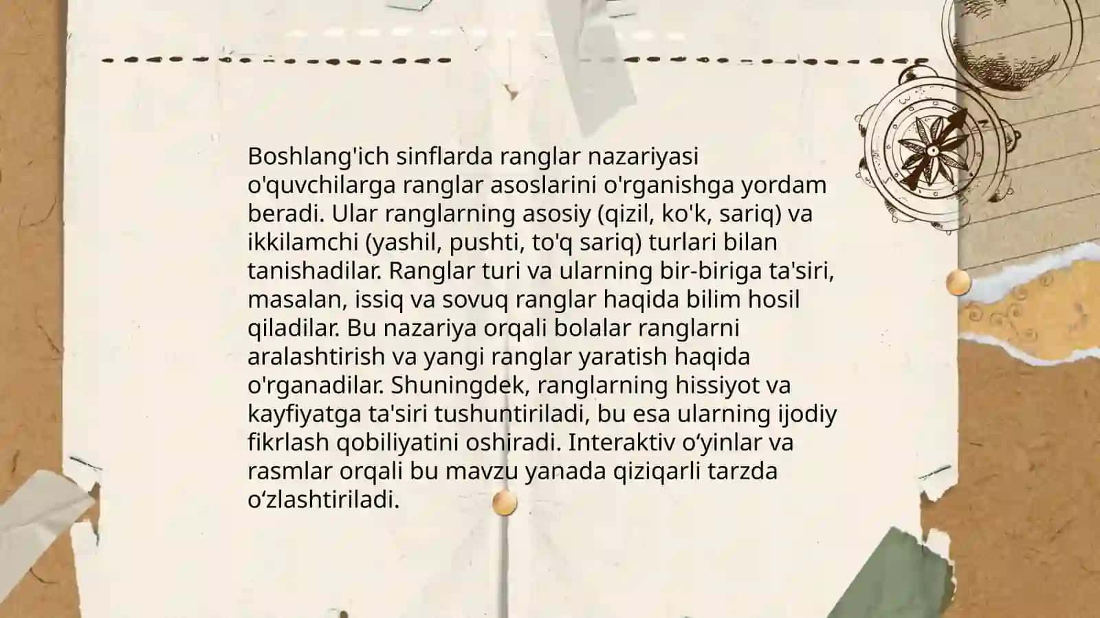 Boshlang'ich sinflarda chizmachilik san'atini o'rgatishning maqsadi 3