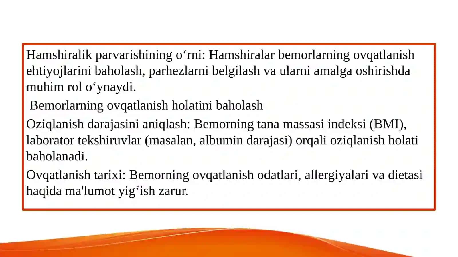 Bemorlarni ovqatlanishida hamshiralik parvarishi 3