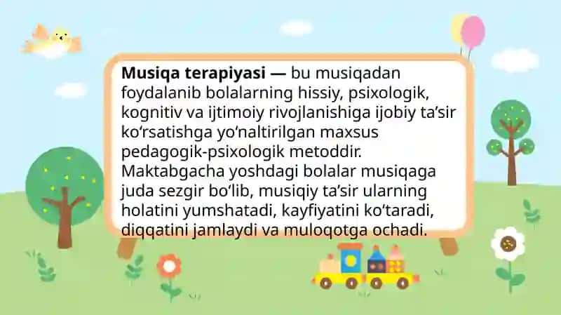 Maktabgacha ta’limda musiqa terapiyasi 3