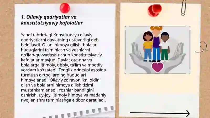 O'zbekiston Respublikasi konstitutsiyasida oila,bolalar va yoshlar masalalari 3