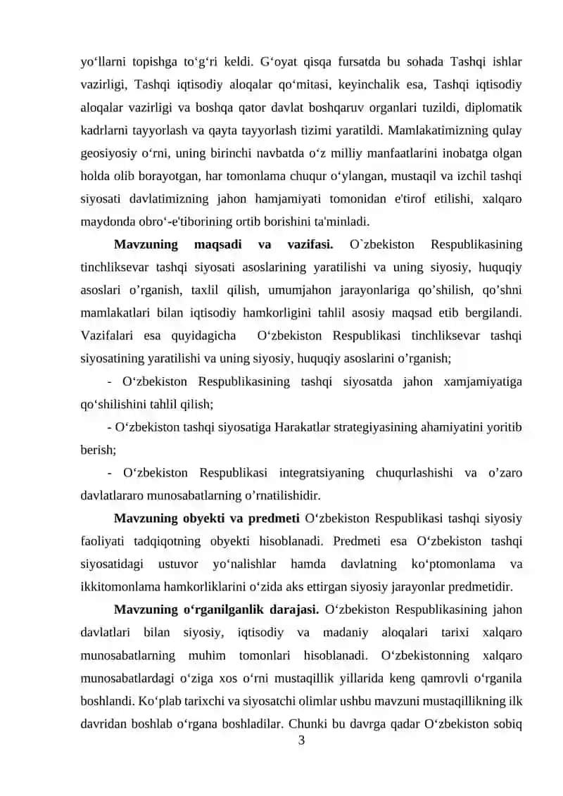 O'zbekistonning Mustaqillikka Erishuvi va Tashqi Siyosat Tamoyillari 3