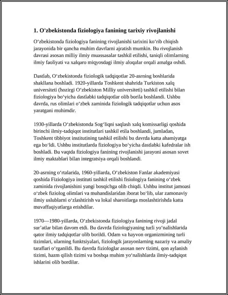 O'ZBEKISTONDA FIZIOLOGIYA FANINING RIVOJLANISHI 3