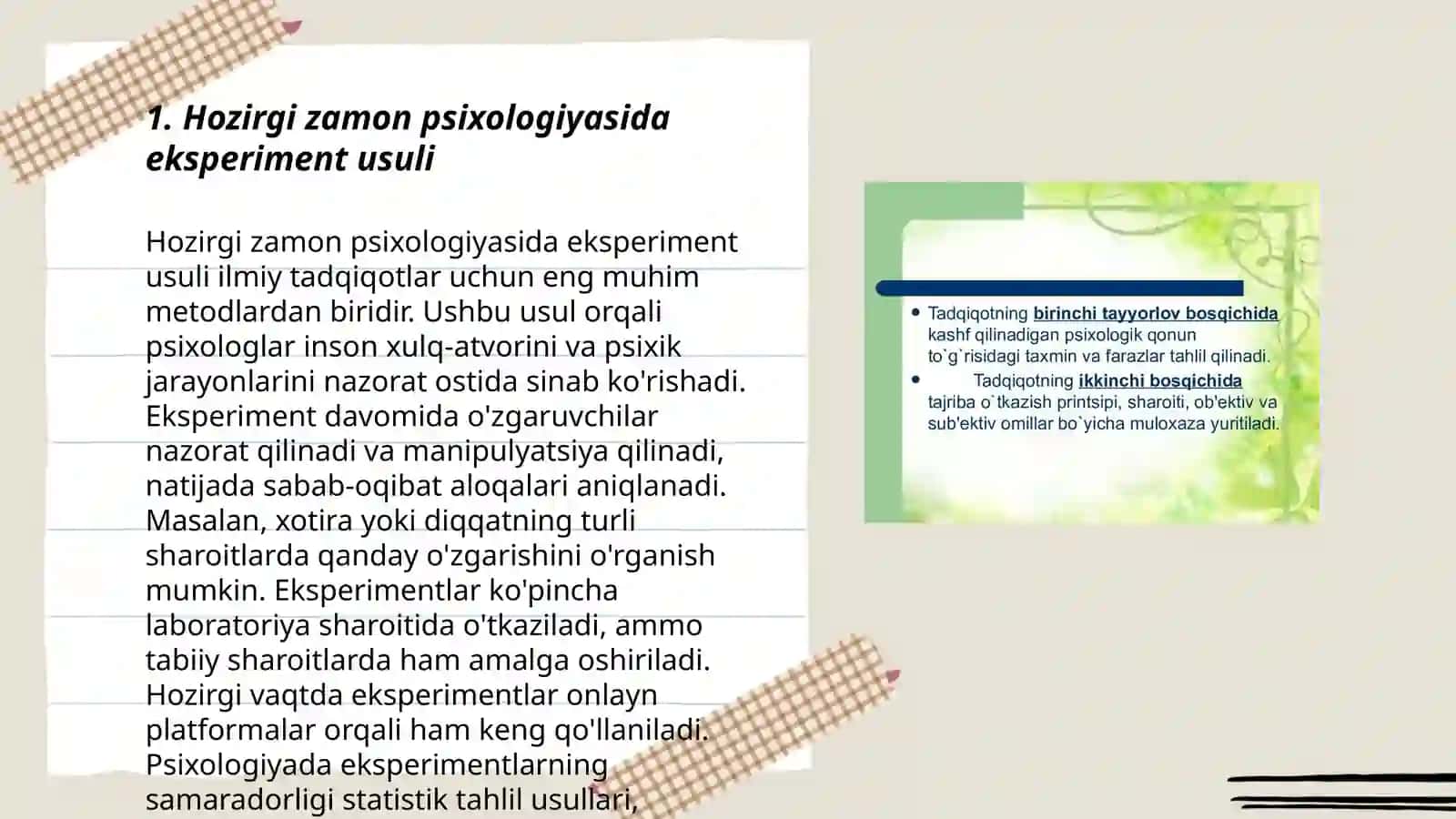 Hozirgi zamon psixologiyasining tadqiqot metodlari 3