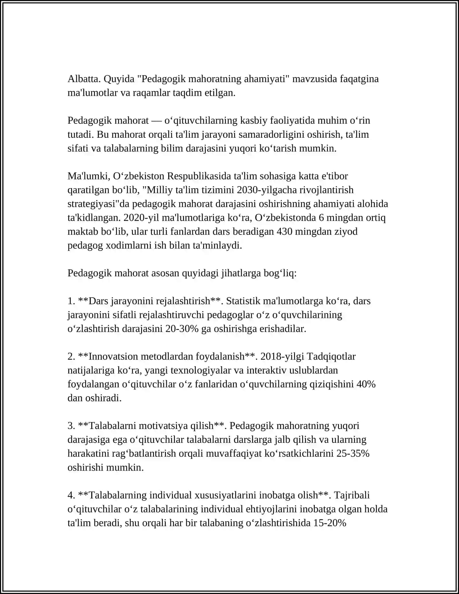 PEDAGOGIK MAHORAT VA TUSHUNCHA 3