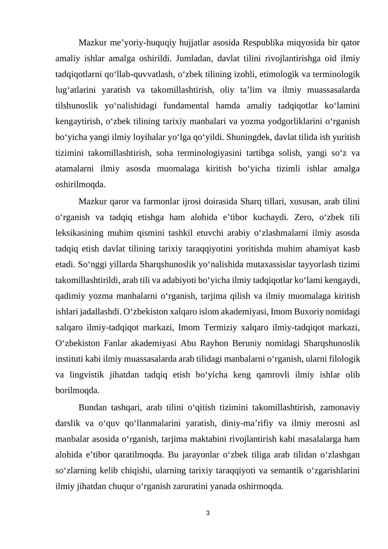 DIPLOM ISHI OʻZBEK TILIDA ARAB SO‘ZLARINING MA’NODA OʻZGARISHI 3