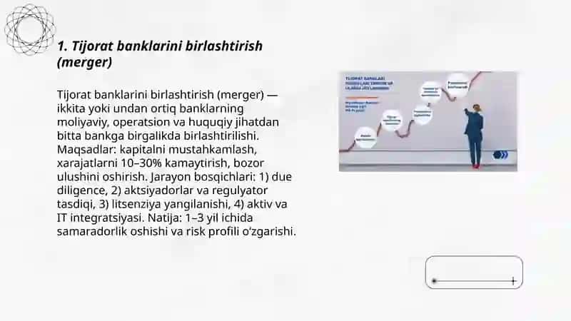 Tijorat banklarini birlashtirish (merger) 3